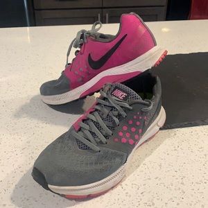 Pink and Gray Nike Zoom Span size 8